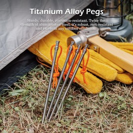 Boundless Voyage 4/8/12PCS Titanium Alloy Lightweight Camping Tent Stakes Pegs Nail Portable Tent Accessories Pegs Ti4005P