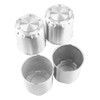 Rheedal 4Pcs 4.25inch Brushed Aluminum Trailer Wheel Center Cap Push