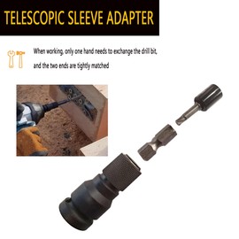 CHNPLUM DT7508-QZ for Dewalt Impact Adaptor 1/2" to 1/4", Cr-Mo Steel (DT7508-QZ 1/2" to 1/4" Impact Adaptor * 4 Pcs)