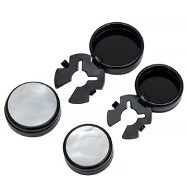 OoSsSoO 8pcs Button Covers for womens or Mens pearl shell Button Cover Formal Business Wedding Tuxedo Shirt Accessories Cufflinks Alternatives (black), 2 big 6 small