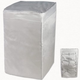 [Cover Specialty Store] Washing Machine Cover, 4 Sides, Outdoor, Waterproof, UV Rays, 3 Year Durability, Oxford Velcro Fully Automatic, Large Size (Approx. 17.6 lbs (8.0 kg) (Large: Width 22.8 x Depth