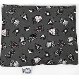 'NUGGLEBUDDY New! Microwavable Moist Heat & Aromatherapy Organic Rice Pack-Cold Pack. Darling Platinum Owls Fabric Infused with Sweet Lavender Aromatherapy! Great Gift Idea!