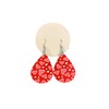 Red and Pink Hearts Pattern Teardrop Earrings