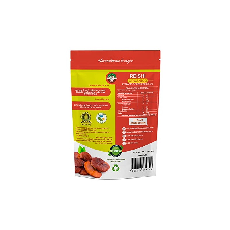 SABIA MADRE TIERRA - REISHI 100GR - EXTRACTO EN POLVO