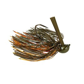 WAR EAGLE CUSTOM LURES War Eagle Jiu-Jigsu Bass Fishing Lure with Weed Guard and Hole-in-One Style Skirt, GP Orange Craw