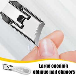 Toe Nail Clippers,Ergonomic Nail Clippers | Portable Splash-proof Nail Cutter for Thick Nails, Stainless Steel Nail Clippers with Wide Opening