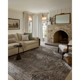Loloi Magnolia Home by Joanna Gaines Wimberly Collection WYM-07 Ink/Bone 3'-6" x 5'-6" Accent Rug