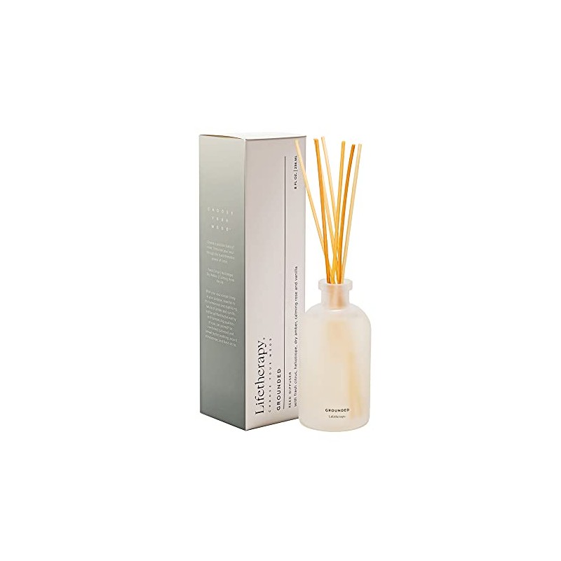 Lifetherapy Grounded Reed Diffuser | Home Fragrance Diffuser | Heliotrope,