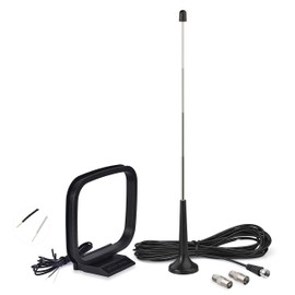 Bingfu FM Radio Antenna with Magnetic Base and AM Loop Aerial for Denon Pioneer Marantz Indoor Digital HD Radio FM Bluetooth Stereo Receiver AV Audio Vedio Home Theater Receiver Tuner