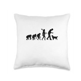 Evolution Golden Retriever GR Dog Retrievers Throw Pillow