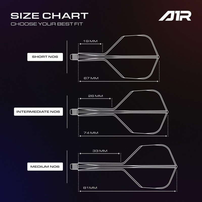 GOAT - Air Black No6 Flights Short, 3 Plastic Dart