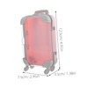 NOLITOY 2pcs Mini Rolling Suitcase Candy Box Plastic Luggage Storage