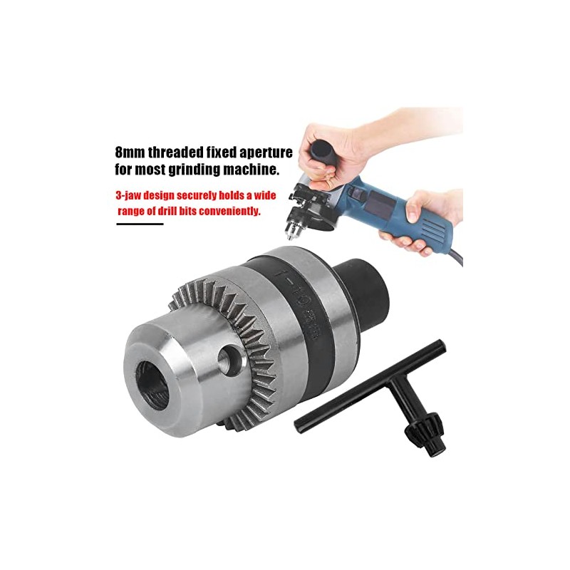 Drill Chuck Adapter Kit 3-Jaw Clip Key Type Drill Chuck