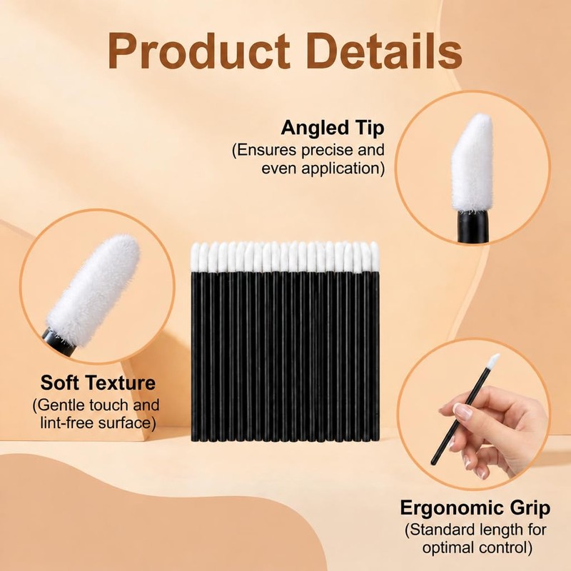 Stalora 100 pennelli usa e getta per labbra, applicatore per