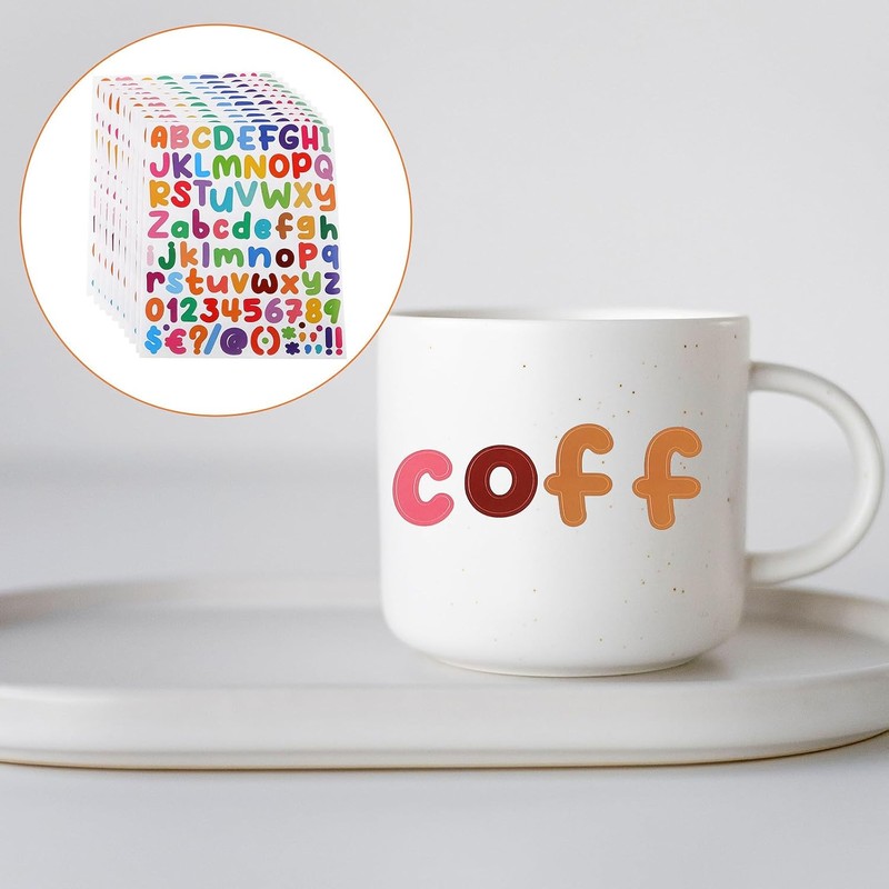 UKCOCO Pegatinas de Letras y Números de Vinilo para Scrapbooks