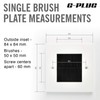 G-PLUG Cable Pass Through Wall Plate Faceplate with Brush –