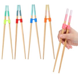 Mabor 5 Pairs Chopstick Helpers, Training Chopsticks for Beginners & Adults, Colorful Learning Aid with Clips