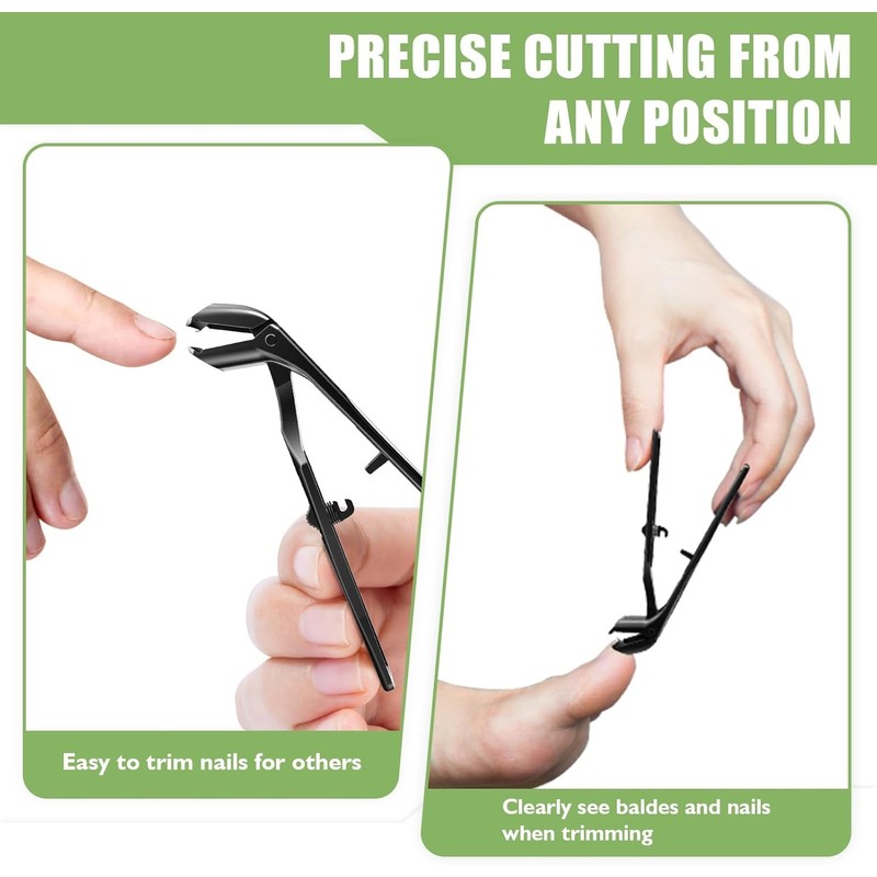 HANDWENG Toenail Clippers for Seniors Thick Toenails, Angled Head Toe