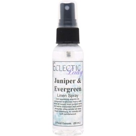Juniper and Evergreen Linen Spray, 16 ounces - Eclectic Lady Sheet and Linen Spray - No Artificial Colors, Parabens, or Preservatives - Long-Lasting Scent for Bed, Fabric & Pillow