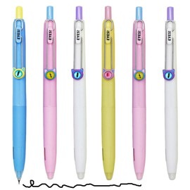 Maydahui 6 Pcs Cute Cat Eyes Pens Retractable Kawaii Animal Pen 0.5mm CS Double Beads Nib Novelty Pens With Metal Pen Clip Black Ink for Cat Lovers Girls Students Shcool Office Supplies Party