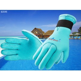 YJZQ Professional 3mm Neoprene Wetsuit Gloves Stretchy Scuba Diving Gloves Water Snorkeling Gloves Swim Kayaking Gloves Paddle Sailing Surf Water Sports Thermal Gloves for Men Women