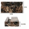 NAVISSORY Marble Business Card Holder for Desk, Brown Card Display