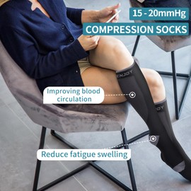 Compression Socks for Women & Men (3 pairs) - Best Support for Nurses, Running, Hiking, Recovery & Flight Socks