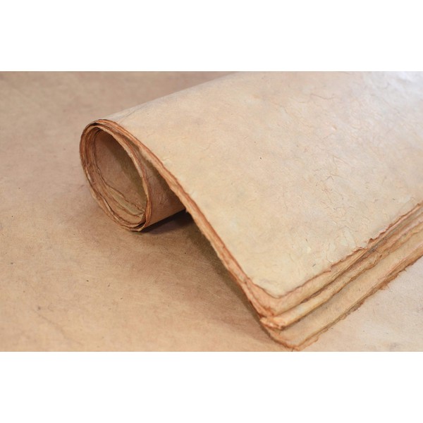 Kathmandu Valley Co. Sustainable Wrapping Paper Handmade from Tree-Free Lokta Paper. Reusable Gift Wrap 10 Sheets 20x30 inches. Made in Nepal. (Vegetable-dyed Madder Root)