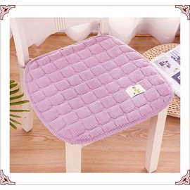 QSYW Dining Chair Seat Cover Chair Seat Pads Chair Pads for Dining Seat Cushions Thin Non-Slip U-Shape Set of 4 Pink