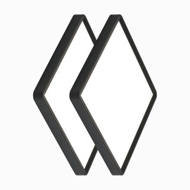 2PK 16 Inch Square LED Flush Mount Ceiling Light, 40W, 4000LM 3000K/4000K/6000K CCT Selectable, Black Square LED Flat Panel Ceiling Light Fixture for Bedroom,Kitchen,Living Room