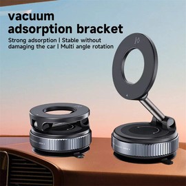 Universal 360° Adjustable Magnetic Vacuum Suction Cup Car Phone Holder Mount For MagSafe