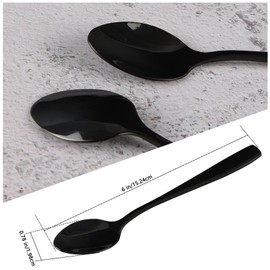 Afromy 12 Pieces Stainless Steel Teaspoons, Black Small Spoons for Tea, Dessert, Coffee, Sugar