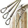 OooWow 46 inch (4 Pack) Light Bronze Iron Curtain Pull