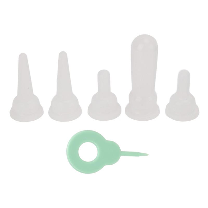 Pet Nipple Feeder Simulated 5 Silicone Nipples Food Grade Small