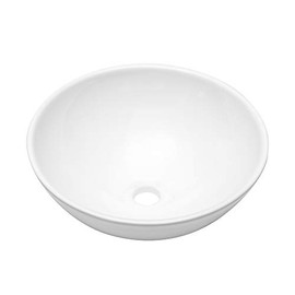 Vessel Sink Round, Dcolora 13 Inch Small White Vessel Sink Ceramic Porcelain Round Bathroom Vessel Sink Above Counter Vanity Sink Basin
