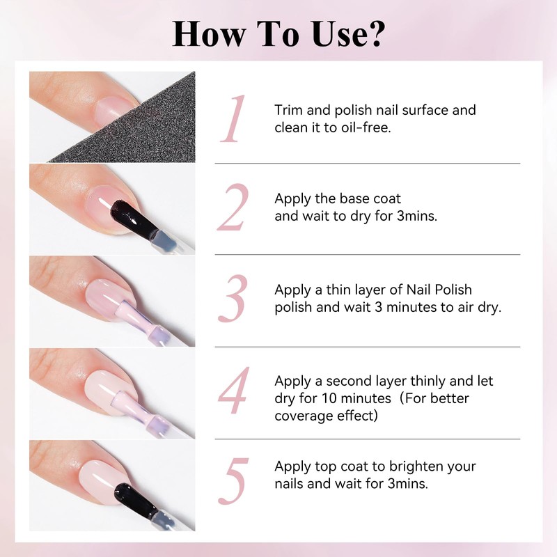 Quick Dry Nail Polish Set 24 Colors Regular Fingernail Polish