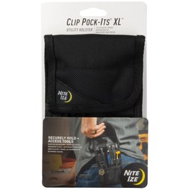 Nite Ize Clip Pock-Its XL Utility Holster - Tactical Pouch with Pockets for Tools - Utility Multi-Tool Belt Pouch with Strong Clip
