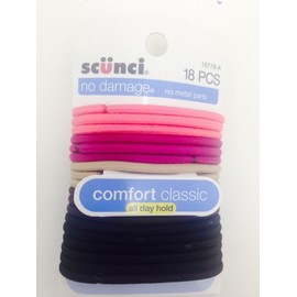 Scnc Lrg No Dam Elastics Size 18ct Scunci No Damage Large Hair Elastics