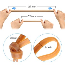 30pcs Large Thick Rubber Bands Cooyeah Heavy Duty Natural Rubber Band Strong Elastic Bands Cord for Office Supplies File Folders Trash Garbage Can ( 7.9 x 0.4 Inches, Brown )