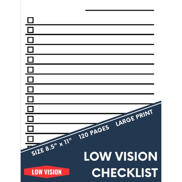Low Vision Checklist: Bold Lined & Generously Spaced - Large