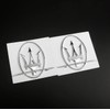 CMAOS 3PC Set Silver Emblem ForMaserati RH & LH Side
