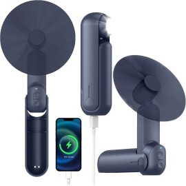 NONLOCK 4 IN 1 Portable Mini Handheld Fan,Personal Foldable Cooling Travel Fan