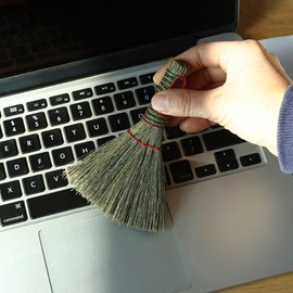 zaoalife Small Whisk Broom,Set of 2 Whisk Broom Handheld Brush Whisks Yarn Wrapped Handles,Hand Broom Whisk Broom Straw Broom,Away Dust, Dirt & Debris Brush