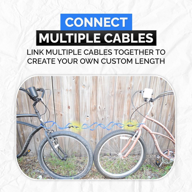 DocksLocks Security Cable Lock Set (4' or 6') Coiled, Keyless