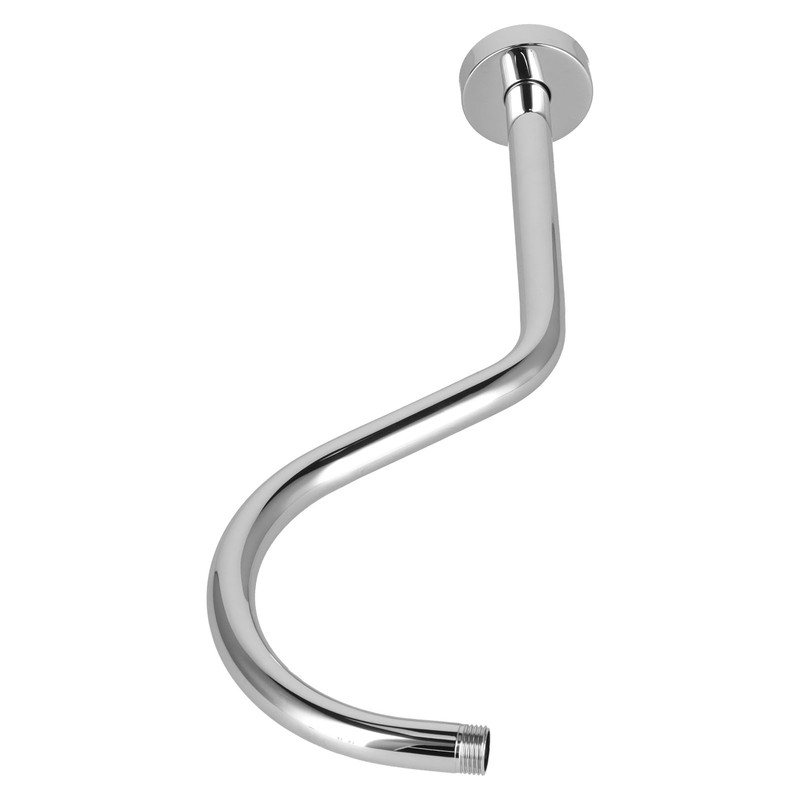 17in Shower Pipe Extension Brushed Stainless Steel S Shaped NPT