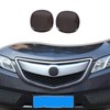 Front Grill Rear Tailgate Smoked Black Emblem Cover Trim Compatible