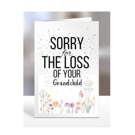 Sorry for your loss Grandchild card gifts, men, women, presents for Christmas, female, male, I am, I'm, so, Sympathy, Bereavement, Condolence, Funeral, A5-180_106