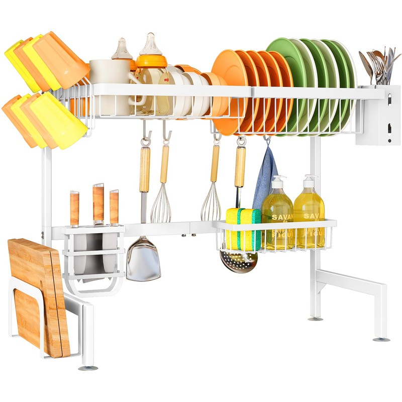 Over The Sink Dish Drying Rack - Adjustable Dish Rack