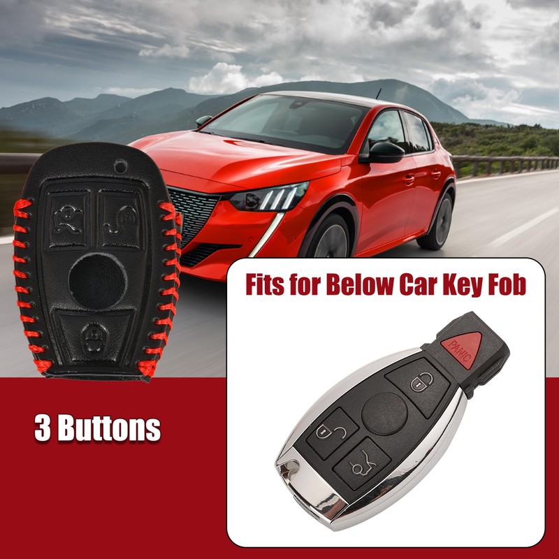 Arcets Leather Key Fob Case Compatible with Mercedes A B