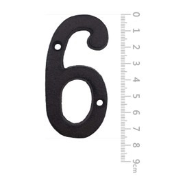 BetLight House Numbers- 3 Inch Innovative Wrought Iron Numbers- Vintage Nail on Die Cast Mailbox Numbers/Number 6
